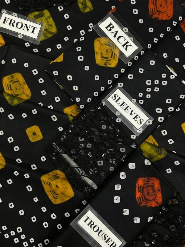 Unstitched Chunri Digital Printed Lawn Dress with Chiffon Dupatta