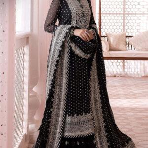 Luxury Chiffon Embroidered 3 Piece Dress