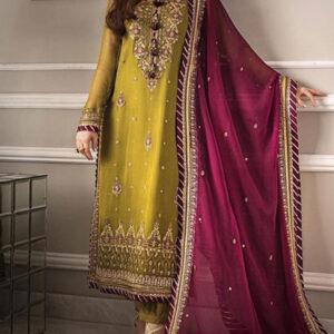 Chiffon Sequence Heavy Embroidered Dress (Unstitched)