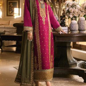 Chiffon Dress with Heavy Lace & Embroidery