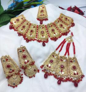 Bridal Combo DEAL Necklace Matha Patti & Long Jhumka