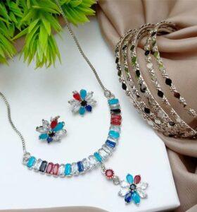 Silver Zircon Combo Set