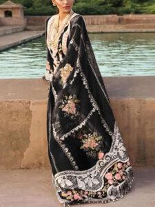 Chikankari Embroidered Lawn Dress with Dupatta