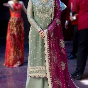 Luxury Chiffon Dress with Heavy Embroidery & Dupatta
