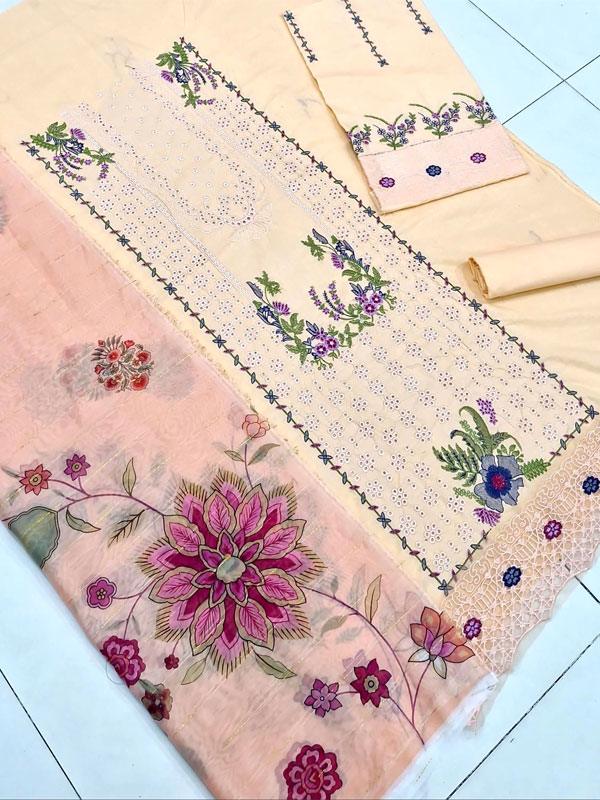 Qalamkar Digital Printed Lawn Embroidery Suit