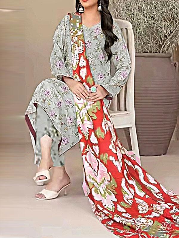 Banadora Premium Digital Lawn Dress with Printed Dupatta (Unstitched)
