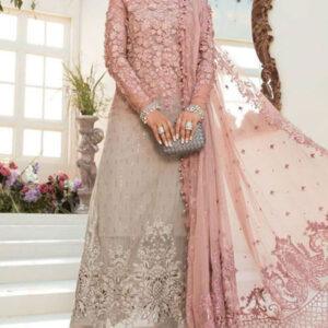 Chiffon Handwork Heavy Embroidered Tie & Die Chiffon Wedding Dress