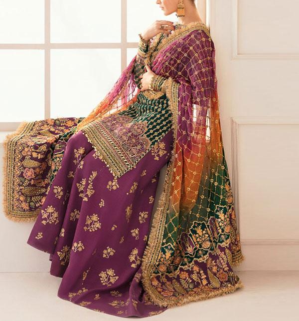 Embroidered Organza Dress with Double Shadeed Dupatta (Unstitched) - Image 2