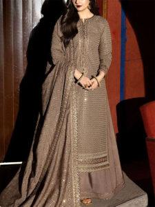 Heavy Embroidered Chiffon Party Dress with Chiffon Dupatta (Unstitched)