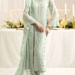Heavy Embroidered Chiffon Formal Party & Wedding Dress (Unstitched) Upgrade your festive and wedding wardrobe with this luxurious heavy embroidered chiffon dress, crafted with fine thread and sequins detailing. The fully embroidered front, back, and sleeves add an elegant charm, paired with a beautifully embroidered chiffon dupatta and a soft trouser — perfect for formal events, parties, and wedding occasions. ✨ Features: Heavy embroidered chiffon front Embroidered chiffon back Embroidered chiffon sleeves Embroidered chiffon dupatta Plain trouser Premium quality fabric ideal for formal & wedding wear