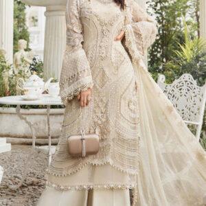 Luxury Maria B Chiffon Dress & Embroidered Dupatta