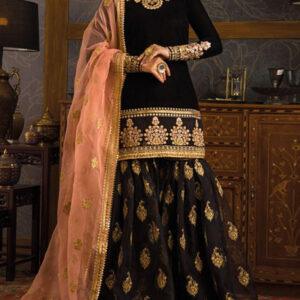 Chiffon Full Heavy Embroidered Dress with Organza Dupatta (Unstitched)