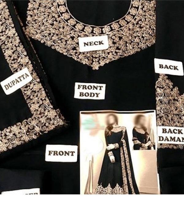 Chiffon Embroidered Black Maxi (Unstitched)