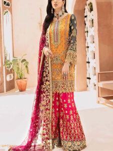 Chiffon Heavy Embroidered Wedding Dress